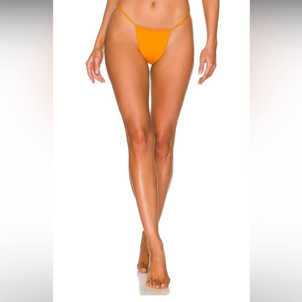 NWT! AEXAE gathered bikini bottom orange 12091